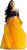 KRISHNA PRIYA Women's Heavy Net Embroidered Semi Stitched yellow colour lehenga choli With Blouse Piece (Free Size)